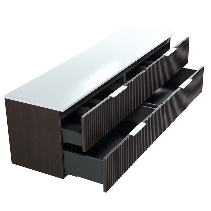 Ark 180 cm hazelnut plan blanc