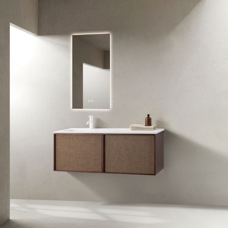 Meuble Natura 120 cm  excentré gauche blanc