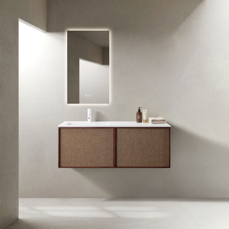 Meuble Natura 120 cm  excentré gauche blanc