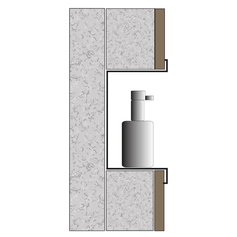 Niche de douche chrome