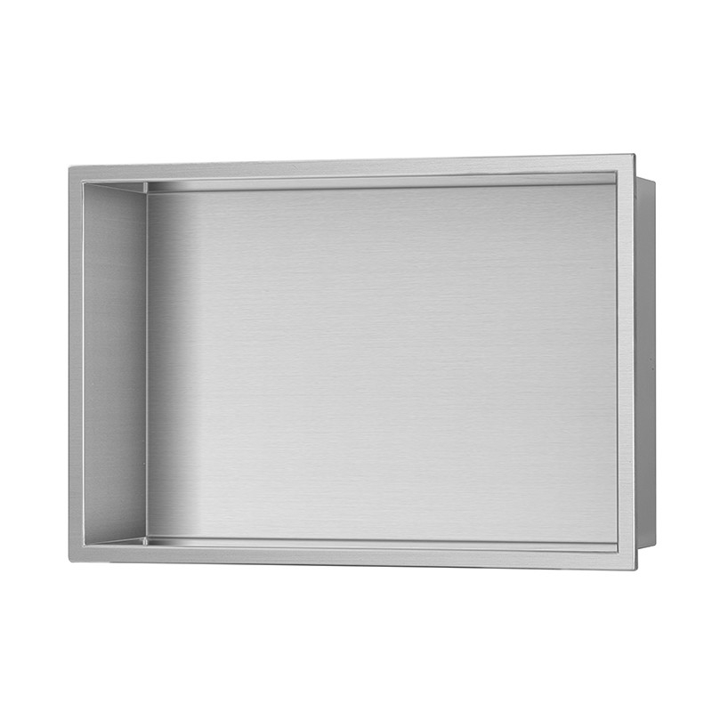 Niche pour douche chrome brossé