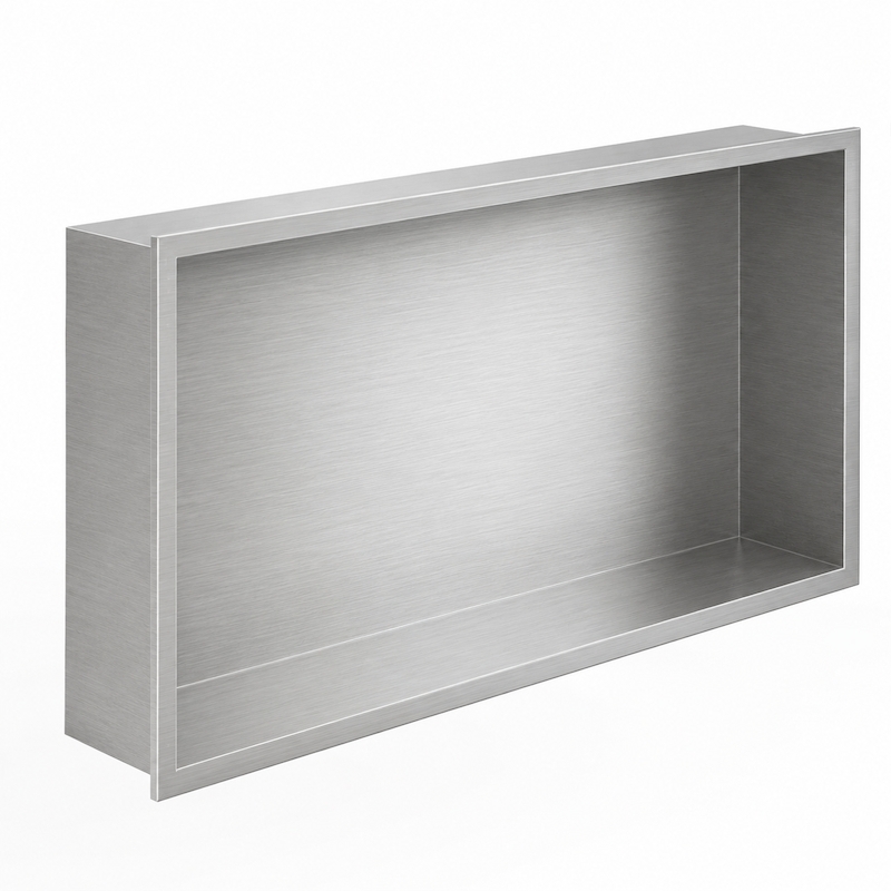 Niche encastrable pour douche chrome brossé
