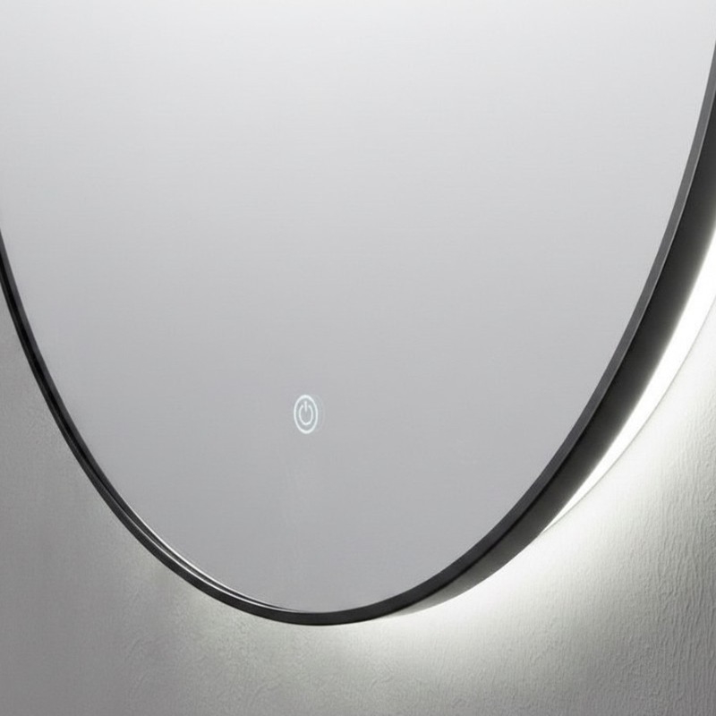 miroir led noir