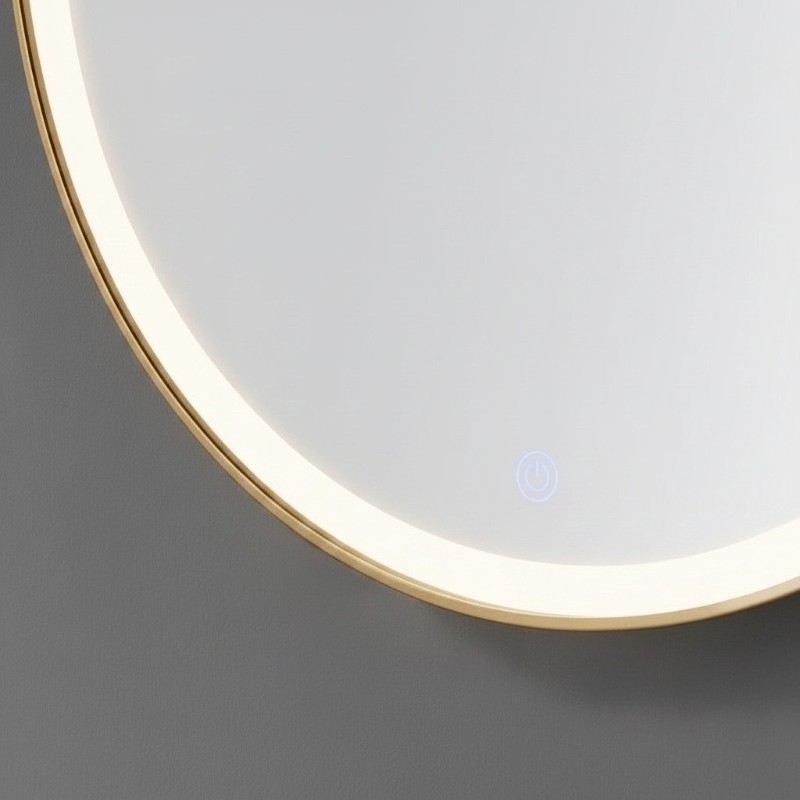 miroir doré salle de bain