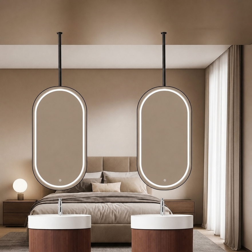 Miroir ovale plafond