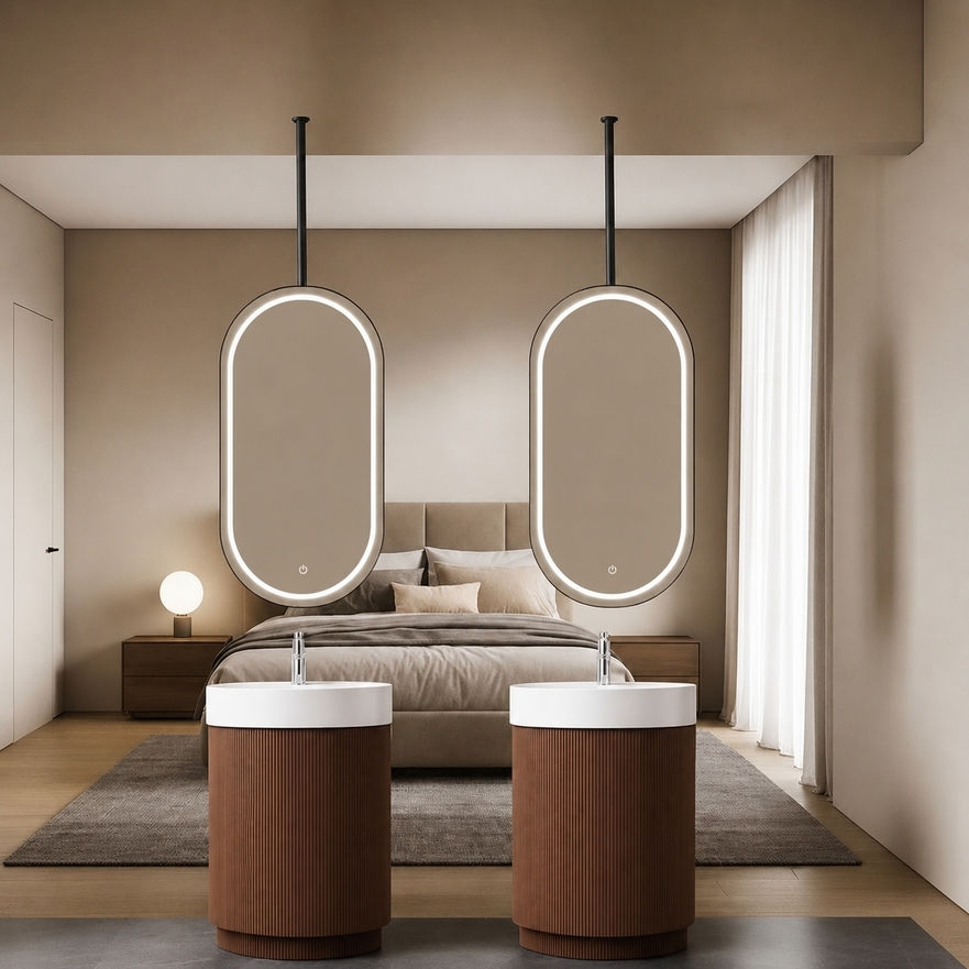 Miroir noir mat