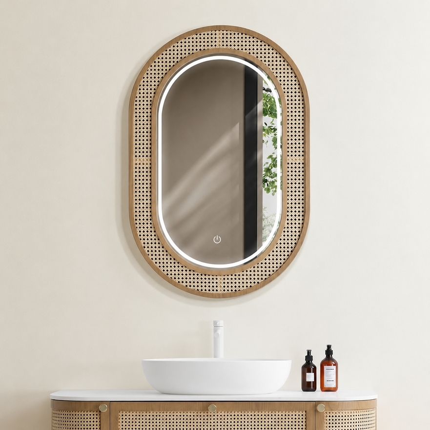Miroir LED 60 cm Rotin