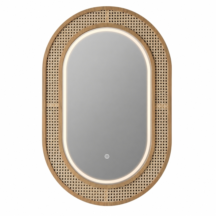 Miroir Rotin LED