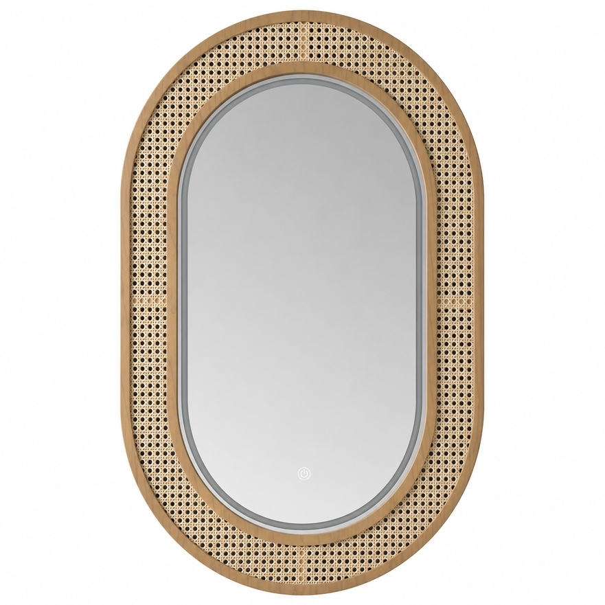 Miroir LED Rotin