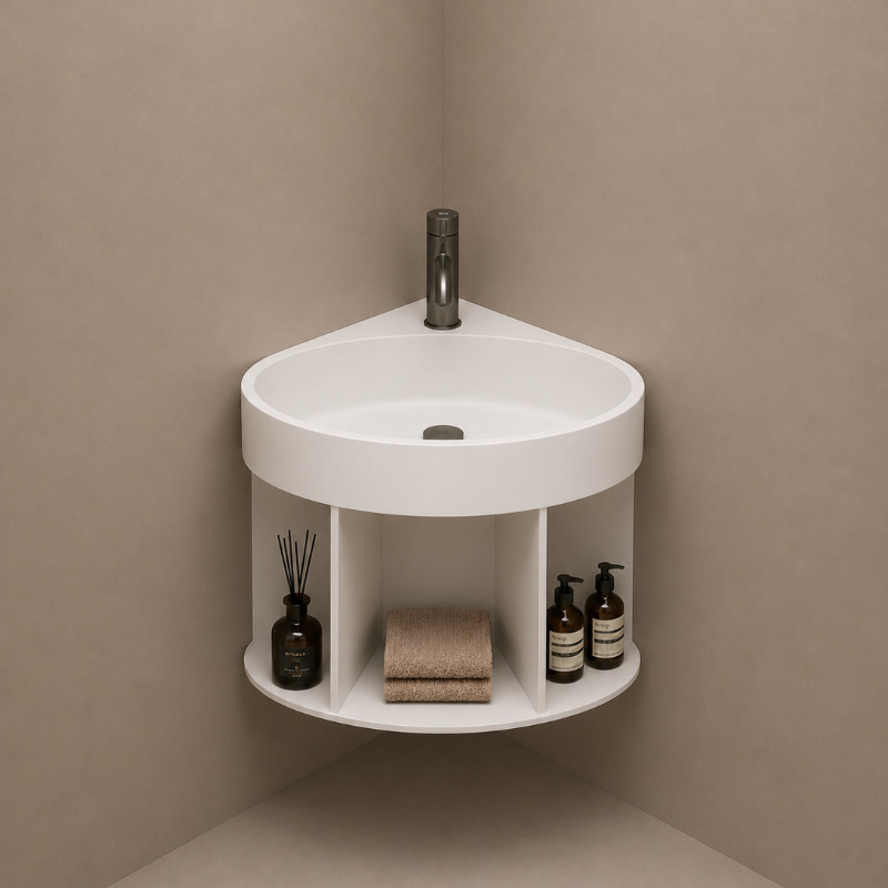 Lave-mains blanc mat Calice