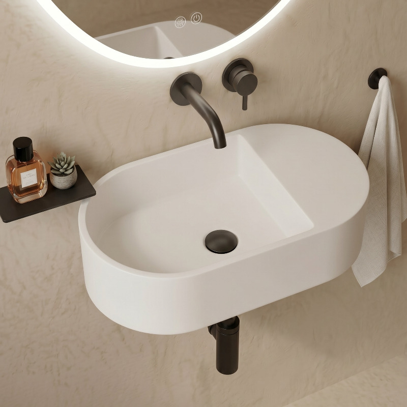 Lave-mains blanc mat Ami