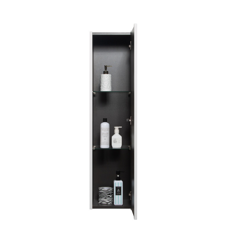 Armoire Stripes blanc mat porte ouverte