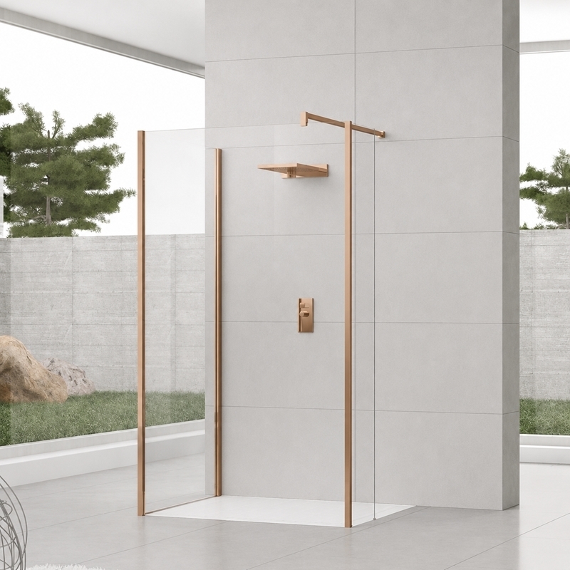 Douche angle italienne bronze