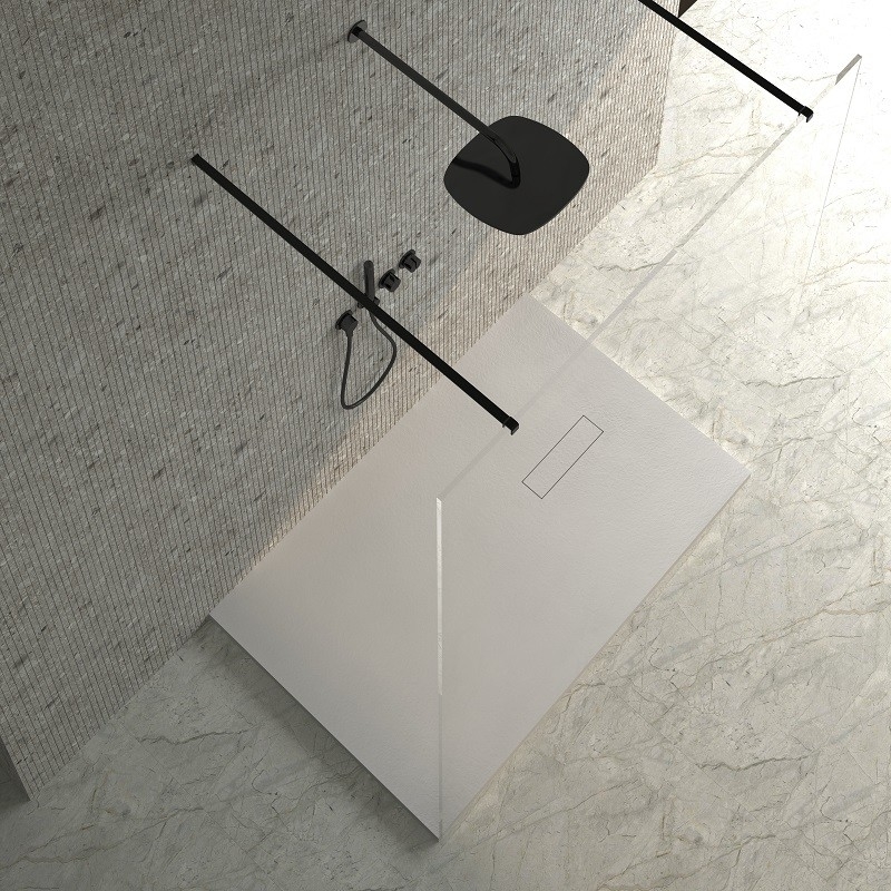 Receveur de douche Pietra blanc mat