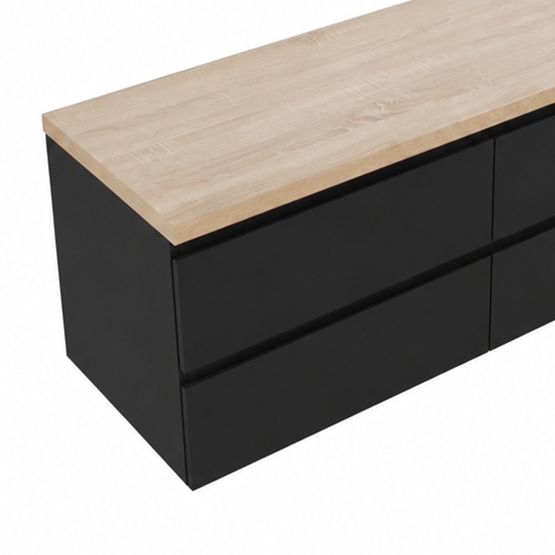 Meuble Alicia noir 140 cm plan