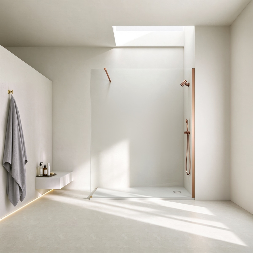 Paroi de douche italienne transparente