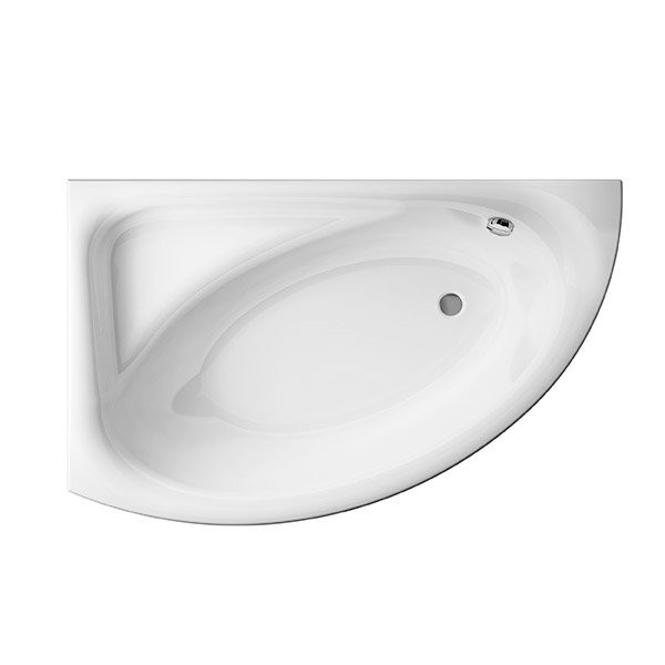Baignoire asymétrique angle gauche Meza 160 cm x 100 cm