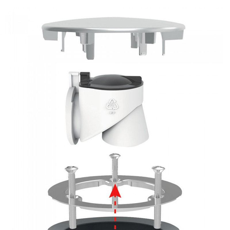 Bonde de douche horizontale extra plate