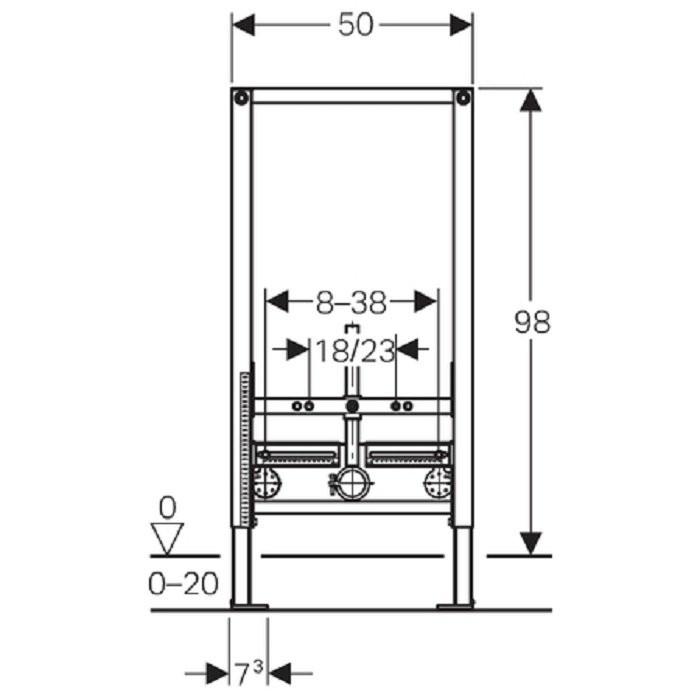 Bâti-support DUOFIX Geberit pour bidet suspendu - 111.510.00.1 - GEBERIT -  111.510.00.1