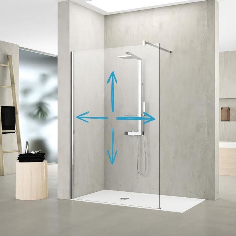 Paroi de douche fixe transparente sur mesure