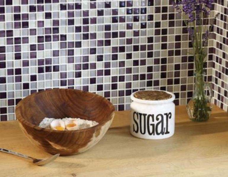 Mosaïque mix Violet / Blanc