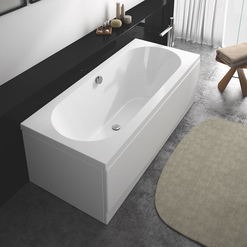 Meuble 120 cm Stripes Oak et plan blanc mat