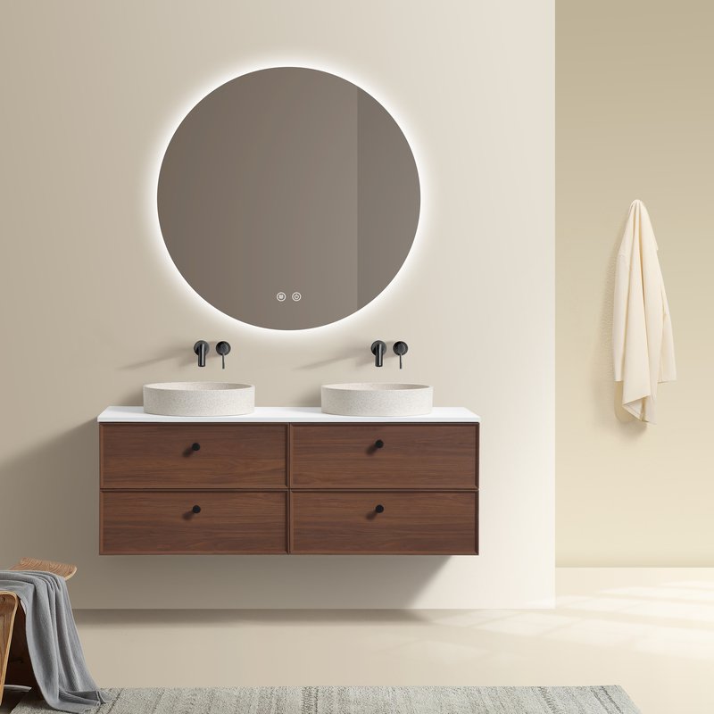 Meuble noyer 140 cm double 