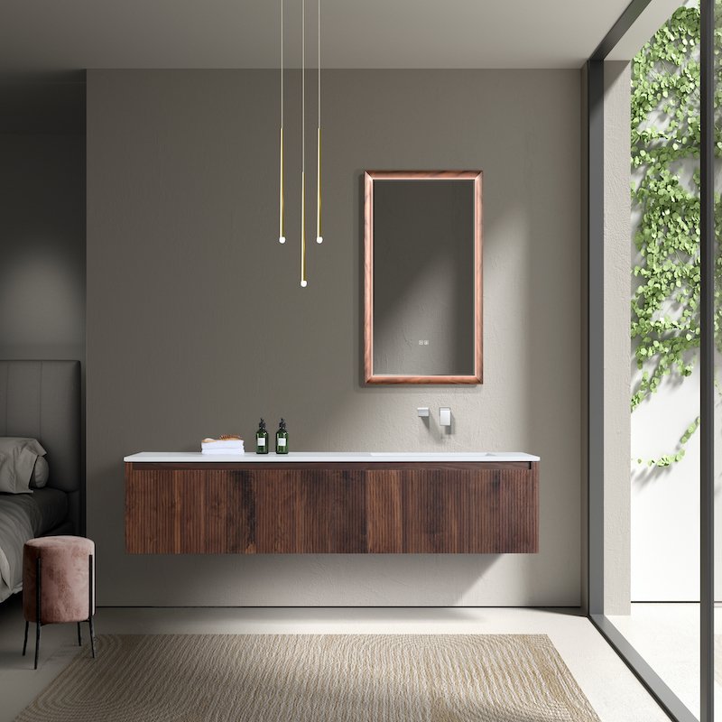 Strepen matwit meubilair met open lades